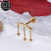 Anting-anting titanium zircon, anting-anting tulang telinga, anting-anting titanium flat back, perhiasan tindik tubuh, anting-anting bibir, anting-anting lidah.