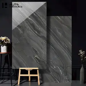 Azulejos de mármol de lujo, antideslizantes para terraza, color negro, 750x1500mm, nuevos productos