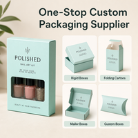 Fabricant de boîtes d'emballage personnalisées pour vernis à ongles, boîte cadeau de luxe en carton, logo gaufré mat, boîte en papier avec fenêtre