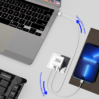 Nouveau chargeur GaN double port PD 35W avec QC3.0/QC4.0 et protection OTP/OVP PD 3.0 pour ordinateur portable/tablette/appareil photo/écouteurs