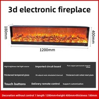 Cheminée Électrique Américaine Personnalisée avec Flamme Simulée Intégrée, Meuble Décoratif pour Cheminée Électronique