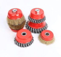 Ensemble de brosses de polissage et de lustrage à prix de gros pour outils, brosse de nettoyage en fil métallique, brosse en fil métallique torsadé en acier inoxydable, brosse en fil métallique en forme de coupelle