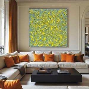 Pintura al Óleo, Arte Mural 3D, Cuadrado Abstracto Texturizado, Arte Mural Contemporáneo Minimalista y Creativo para Decoración Moderna del Hogar y Galería - Product Image 2