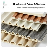 Panneau mural moderne en PVC/WPC imperméable et ignifuge, composite bois-plastique, lambris cannelé pour revêtement intérieur/extérieur d'hôtels et de salles TV