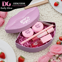 Produits de maquillage personnalisés, kits de gloss à lèvres à étiquette privée, maquillage pour les lèvres imperméable pour filles, kit de gloss à lèvres, kit de rouge à lèvres
