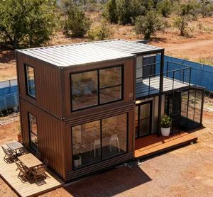 Lussuosa Casa Container a Due Piani con Negozio e Caffetteria Integrati, Design Cinese, Costruzione in Acciaio e Pannelli Sandwich - Product Image 2