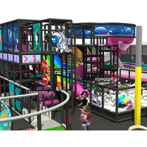 High Quality Kids Space Theme Indoor Playground With Big Slides For Sale Indoor Park Indoor Children Soft Play Equipment CN ZHE