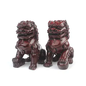 Red color Fu Statue Good Luck China Wholesale Foo Dog Art