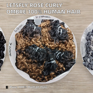 Extensiones de Cabello Humano Brasileño Remy Letsfly para Tejido de Cabello Rizado Color Rosa, 100% Cabello Humano, Envío Rápido - Product Image 2