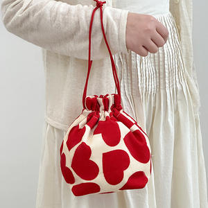 Sac de maquillage à cordon Beilian, grande capacité, pliable, pour le rangement des cosmétiques, sac de toilette portable pour les voyages, sac porte-bonheur du Nouvel An chinois - Product Image 2