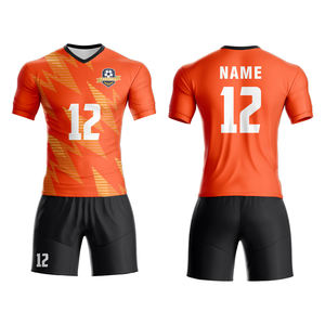 Unisex Sleeve Custom Fußball trikot Polyester Atmungsaktive Fußball uniform für Erwachsene - Product Image 1