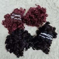 Cheveux Vierge Remy 100% Humains Brésiliens Bouclés 10 Pouces Non Traités Noir Naturel Prix Usine Letsfly