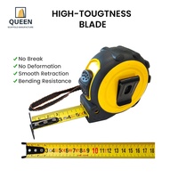 Ruban à mesurer LINYI QUEEN 5m, lame de 25mm, précision de classe II, revêtement en caoutchouc, coque en ABS, outil de mesure