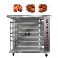 Four à rôtir automatique à gaz pour poulet et canard, 3, 6 ou 9 broches, équipement de cuisson commercial avec nouveau système rotatif