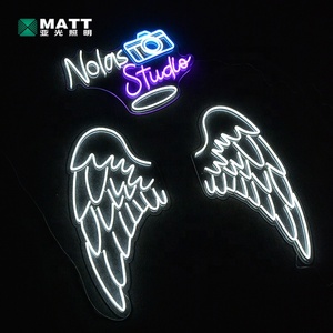 Matt Dropshipping personnalisé bonjour belles ailes d'ange enseigne au néon Led acrylique néon lumière pour fête mur <span class=keywords><strong>boutique</strong></span> chambre décor - Product Image 4