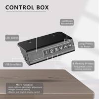 Bureau debout moderne pour le télétravail, cadre de bureau électrique à moteur unique, 2 niveaux, hauteur réglable jusqu'à 46 pouces, en acier inoxydable