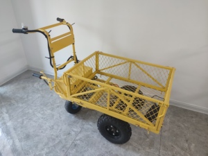 4 bánh xe tiện ích động cơ điện Trailer Điện Tay Xe tải thùng thép Wagon Xe đẩy công cụ giỏ hàng Wagon - Product Image 5