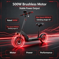Trottinette électrique pour adultes CT M4 2, moteur 500W, 40 km/h, autonomie 40 km, pneus de 10 pouces, siège, écran LCD, trottinette électrique pliable pour les trajets quotidiens