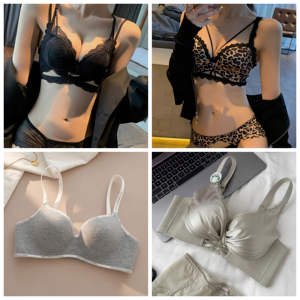 Soutiens-gorge de style basique pour femmes, soutiens-gorge pour filles asiatiques à petite poitrine, sous-vêtements, ensemble de soutien-gorge sexy, soutien-gorge sans couture, coupe laser, sans armatures, bonnet fin - Product Image 2