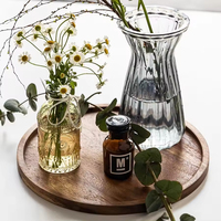 Plateau de service moderne et minimaliste en bois d'acacia, grande taille, origine Chine, étanche, pour photos et fruits secs