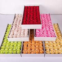 Savon Fleur Rose Tête Anniversaire Idée Cadeau Pour Les Femmes Sculpture Savon Fleur