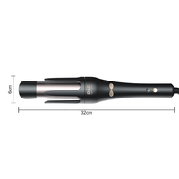 Rizador de Pelo Automático RAF R.4413 de 48W con 160C, 180C y 200C Niveles de Calor, Apagado Automático en Una Hora, Herramienta de Peinado Negra para Uso Doméstico