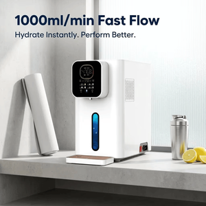 Machine ioniseur d'eau alcaline à hydrogène Semos W10 Kangen 5000ppb PEM, 4 modes de température (chaud/froid), absorption de l'eau, de bureau - Product Image 1
