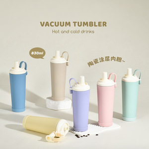 2026 Luxury 830ml <b>Insulated</b> Water Bottle Wholesale Custom Logo Magnetic Handle Ceramic Lined Stainless Steel Vacuum <b>Flask</b> - Product Image 6
