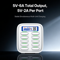 Station de recharge portable à 8 emplacements pour la location de batteries externes, sortie 30W, offre une charge rapide pour les téléphones mobiles 3C, distributeur automatique