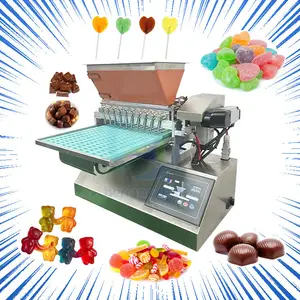 Tripple Head Milch Ingwer Gelatine Small Ball Candy Infusing Depositor Machine Gießen Sie die Einzahlung, um Lollipop zu machen