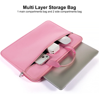 Portátil 13 14 15 pulgadas reciclado neopreno portátil manga mujeres hombres impermeable Notebook ordenador maletín bolsa de transporte con asa