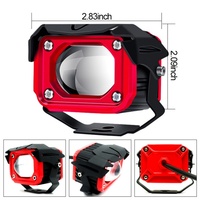 Phare de moto 50W 24V à LED avec lentille laser, feux antibrouillard LED blancs et jaunes, projecteur 4x4, phares LED 4 pouces