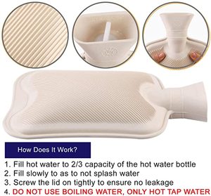 Botella de agua caliente de llenado de agua de goma lavable reutilizable bonita y vendedora caliente con cubierta de animales de peluche - Product Image 6