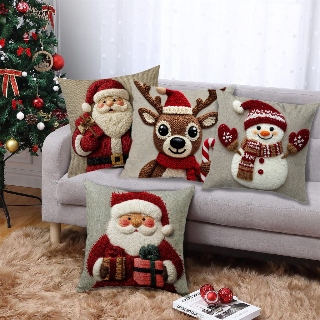 18x18 Inch Decorative Pillow Covers - Printed Polyester With Hidden Zipper For Sofa & Bed - View #4