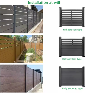 WPC <strong>Garden</strong> Fence Panels Heat Treated Wood Security Privacy <strong>Rails</strong> for Villa/Backyard 3D Modeling Included - Product Image 4