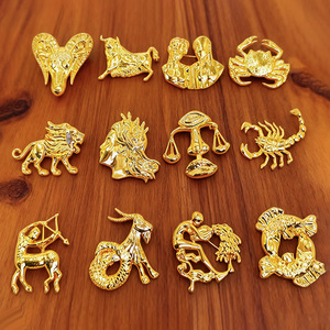 Broches de los 12 signos del zodiaco, los más vendidos transfronterizos, accesorios exquisitos, modernos y personalizados, insignias, cumpleaños - Product Image 1