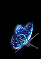 Projecteur d'hologramme Écran d'affichage de projection holographique 3d Ventilateur holographique 3d avec support