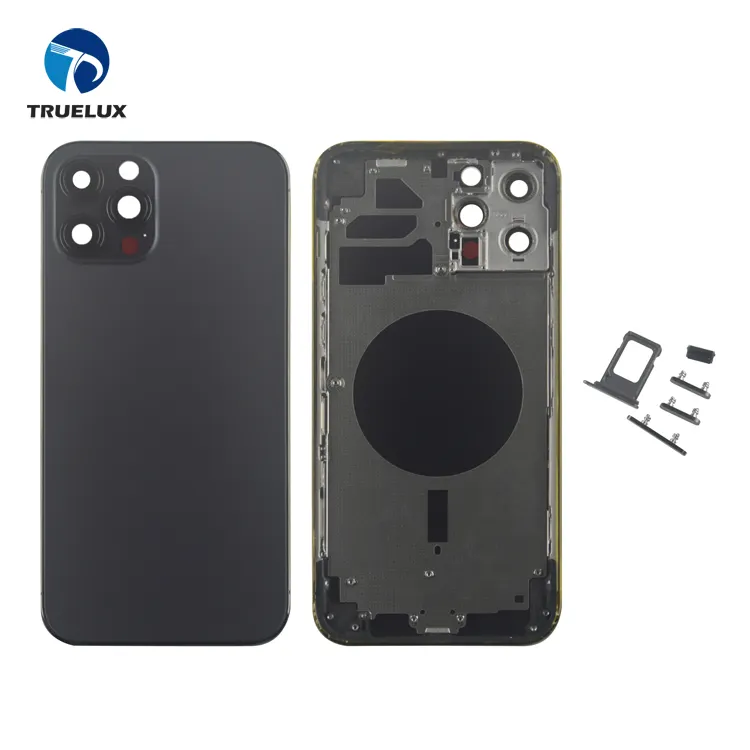 Direct price phone back housing + middle frame with side keys card tray for iPhone 12 Pro Max