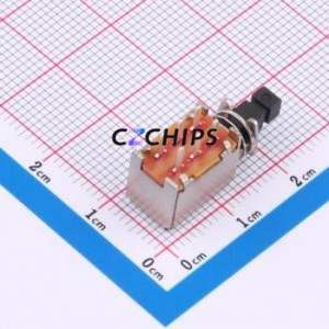 PS-22F11-S-B Push Button Switch Through hole,P=3.2mm Switch Double Pole Double Throw Self-Locking Right Angle Insert 200mA - Product Image 2