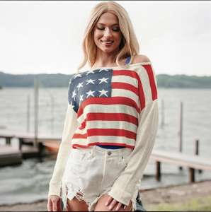 Pulls tricotés à motif d'étoiles vintage pour femmes Style européen américain pull d'hiver populaire pull surdimensionné - Product Image 1