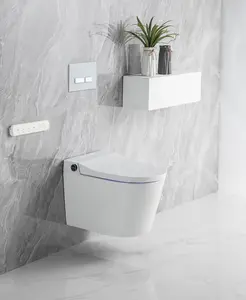 Wc multifunzione riscaldamento sedile wc intelligente a parete bagno Tankless elettrico automatico wc intelligente