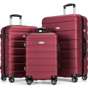 Abs Koffers Set 3 Stuks Trolley Bagage Reistassen Hot Sale Koffer Bagage 28 Inch Tsa Lock Koffer Koffer Mannen Vrouwen