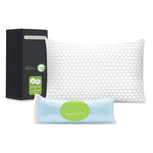 Queen Size réglable en mousse à mémoire de forme déchiquetée oreiller de refroidissement lavable amovible côté dos dormeurs pour avions et hôtels - Product Image 1