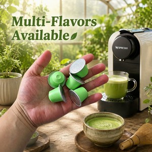 Cápsulas de Matcha, Chai y Cúrcuma, Mezcla Funcional, Cápsulas de Té Verde Compatibles con Nespresso, Dolce Gusto, Keurig, Dosis Individual, a Granel - Product Image 1