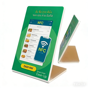 NFC-promotiestandaard met <span class=keywords><strong>Google</strong></span>-beoordeling, gemaakt van acryl/PVC, voor het scannen van QR-codes via sociale media - Product Image 1