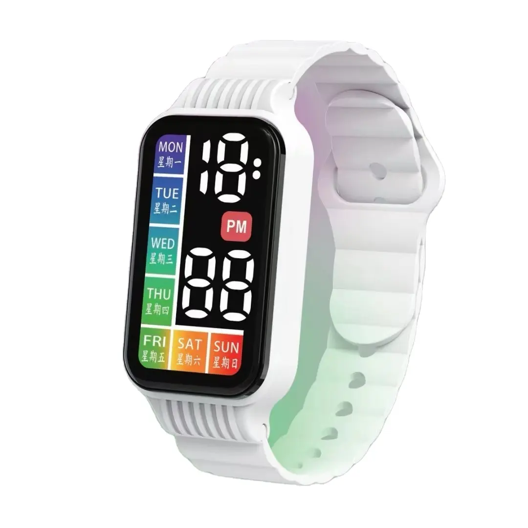 2023 Best wholesaler New Arrival Cheap child Wristwatches with week Kids low cost Sport led Digital Electronic Watch