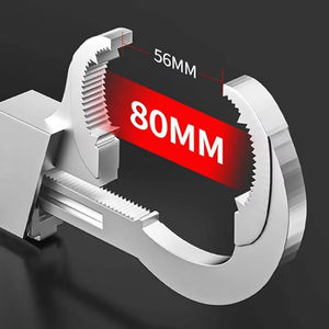 Adjustable Wrench Universal Double-ended Multifunctional Bath Wrench Aluminium Alloy Open End <b>Spanner</b> Bathroom Repair Hand <b>Tool</b> - Product Image 6