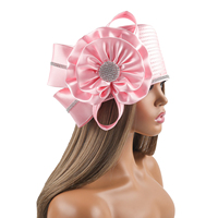 Chapeau de mariage personnalisé avec strass, chapeau de mascarade élégant, chapeau d'église chic, chapeau de beauté de luxe, chapeau formel pour femmes, décoration