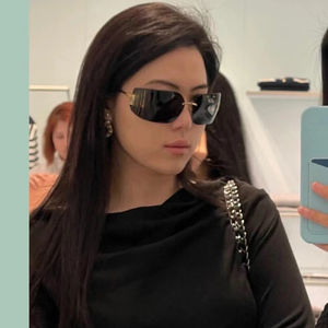 Nouvelles lunettes de soleil pour femmes, style luxe léger haut de gamme, à monture incurvée sans cadre et bords chanfreinés, lunettes de soleil tendance transfrontalières - Product Image 2