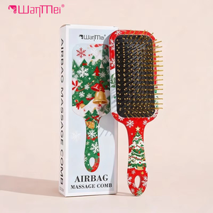 Cepillo Alisador de Cabello de la Marca Wanmei con Logotipo Personalizado, Material ABS, Cojín de Masaje para el Cuero Cabelludo, Cepillo para el Cabello con Bolsa de Aire para Navidad - Product Image 6